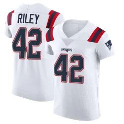 Men's Cam Riley New England Patriots No.42 Elite Vapor Untouchable Jersey - White