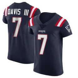 Men's Carlton Davis III New England Patriots No.7 Elite Team Color Vapor Untouchable Jersey - Navy