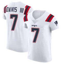 Men's Carlton Davis III New England Patriots No.7 Elite Vapor Untouchable Jersey - White