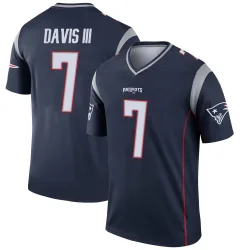 Men's Carlton Davis III New England Patriots No.7 Legend Jersey - Navy