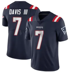 Men's Carlton Davis III New England Patriots No.7 Limited Team Color Vapor Untouchable Jersey - Navy