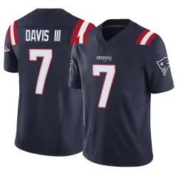 Men's Carlton Davis III New England Patriots No.7 Limited Vapor F.U.S.E. Jersey - Navy