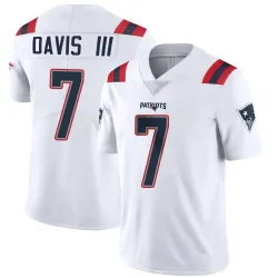 Men's Carlton Davis III New England Patriots No.7 Limited Vapor Untouchable Jersey - White