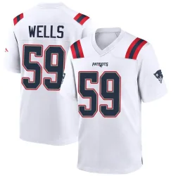 Men's Carson Wells New England Patriots No.59 Game Jersey - White