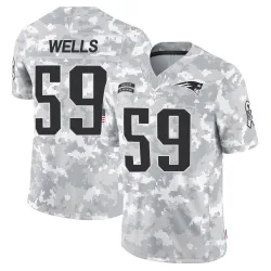 Men's Carson Wells New England Patriots No.59 Limited 2024 Salute to Service Jersey - Arctic Camo