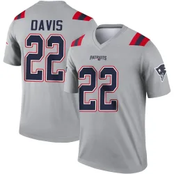 Men's Cody Davis New England Patriots No.22 Legend Inverted Jersey - Gray