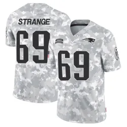 Men's Cole Strange New England Patriots No.69 Limited 2024 Salute to Service Jersey - Arctic Camo
