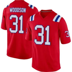 Men's Craig Woodson New England Patriots No.31 Game Alternate Jersey - Red