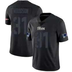 Men's Craig Woodson New England Patriots No.31 Limited Jersey - Black Impact