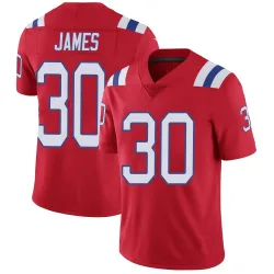 Men's DJ James New England Patriots No.30 Limited Vapor Untouchable Alternate Jersey - Red