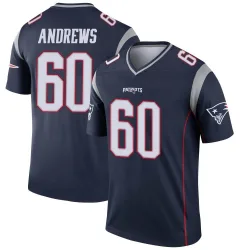 Men's David Andrews New England Patriots No.60 Legend Jersey - Navy