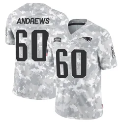 Men's David Andrews New England Patriots No.60 Limited 2024 Salute to Service Jersey - Arctic Camo