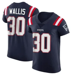 Men's David Wallis New England Patriots No.30 Elite Team Color Vapor Untouchable Jersey - Navy