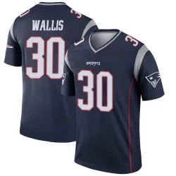 Men's David Wallis New England Patriots No.30 Legend Jersey - Navy