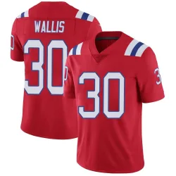 Men's David Wallis New England Patriots No.30 Limited Vapor Untouchable Alternate Jersey - Red