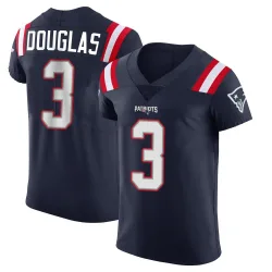 Men's DeMario Douglas New England Patriots No.3 Elite Team Color Vapor Untouchable Jersey - Navy