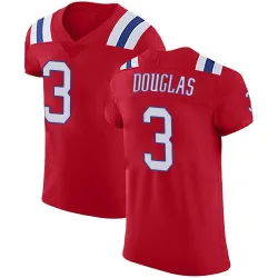 Men's DeMario Douglas New England Patriots No.3 Elite Vapor Untouchable Alternate Jersey - Red