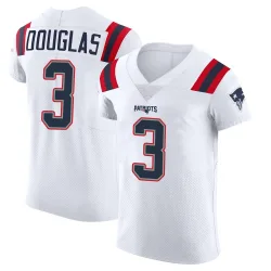 Men's DeMario Douglas New England Patriots No.3 Elite Vapor Untouchable Jersey - White