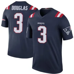 Men's DeMario Douglas New England Patriots No.3 Legend Color Rush Jersey - Navy