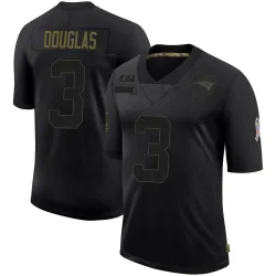 Men's DeMario Douglas New England Patriots No.3 Limited 2020 Salute To Service Jersey - Black
