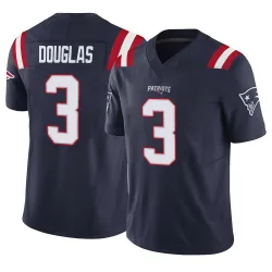 Men's DeMario Douglas New England Patriots No.3 Limited Vapor F.U.S.E. Jersey - Navy