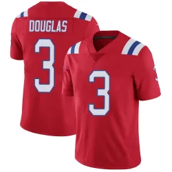 Men's DeMario Douglas New England Patriots No.3 Limited Vapor Untouchable Alternate Jersey - Red