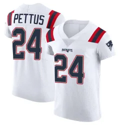 Men's Dell Pettus New England Patriots No.24 Elite Vapor Untouchable Jersey - White