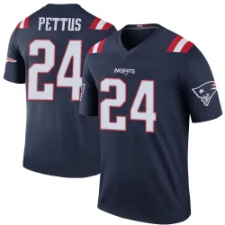 Men's Dell Pettus New England Patriots No.24 Legend Color Rush Jersey - Navy