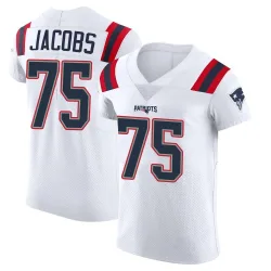 Men's Demontrey Jacobs New England Patriots No.75 Elite Vapor Untouchable Jersey - White
