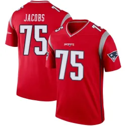 Men's Demontrey Jacobs New England Patriots No.75 Legend Inverted Jersey - Red