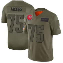 Men's Demontrey Jacobs New England Patriots No.75 Limited 2019 Salute to Service Jersey - Camo
