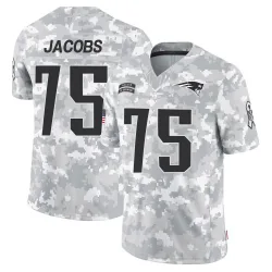 Men's Demontrey Jacobs New England Patriots No.75 Limited 2024 Salute to Service Jersey - Arctic Camo