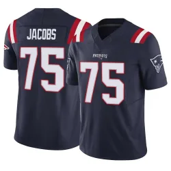 Men's Demontrey Jacobs New England Patriots No.75 Limited Vapor F.U.S.E. Jersey - Navy