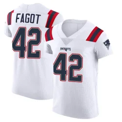 Men's Diego Fagot New England Patriots No.42 Elite Vapor Untouchable Jersey - White