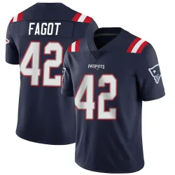 Men's Diego Fagot New England Patriots No.42 Limited Team Color Vapor Untouchable Jersey - Navy