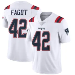 Men's Diego Fagot New England Patriots No.42 Limited Vapor Untouchable Jersey - White
