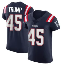 Men's Donald Trump New England Patriots No.45 Elite Team Color Vapor Untouchable Jersey - Navy