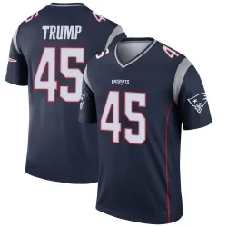 Men's Donald Trump New England Patriots No.45 Legend Jersey - Navy