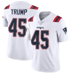 Men's Donald Trump New England Patriots No.45 Limited Vapor Untouchable Jersey - White