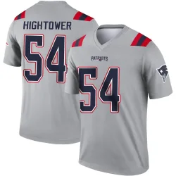 Men's Dont'a Hightower New England Patriots No.54 Legend Inverted Jersey - Gray