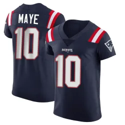Men's Drake Maye New England Patriots No.10 Elite Team Color Vapor Untouchable Jersey - Navy