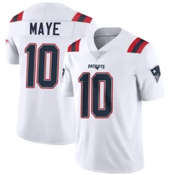 Men's Drake Maye New England Patriots No.10 Limited Vapor Untouchable Jersey - White