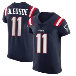 Men's Drew Bledsoe New England Patriots No.11 Elite Team Color Vapor Untouchable Jersey - Navy