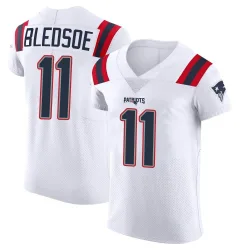 Men's Drew Bledsoe New England Patriots No.11 Elite Vapor Untouchable Jersey - White