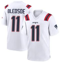 Men's Drew Bledsoe New England Patriots No.11 Game Jersey - White