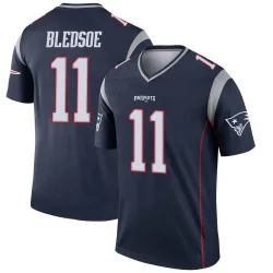 Men's Drew Bledsoe New England Patriots No.11 Legend Jersey - Navy