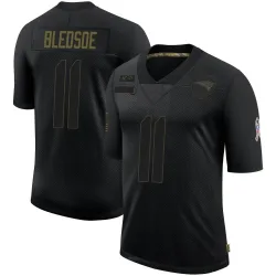 Men's Drew Bledsoe New England Patriots No.11 Limited 2020 Salute To Service Jersey - Black
