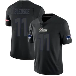 Men's Drew Bledsoe New England Patriots No.11 Limited Jersey - Black Impact