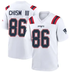 Men's Efton Chism III New England Patriots No.86 Game Jersey - White