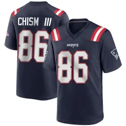 Men's Efton Chism III New England Patriots No.86 Game Team Color Jersey - Navy Blue
